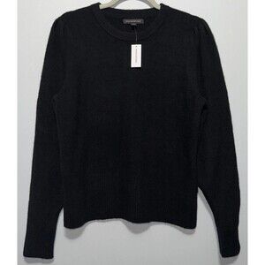 Banana Republic Women’s Sweater Sz L Crewneck Pullover Wool Alpaca Acrylic Black